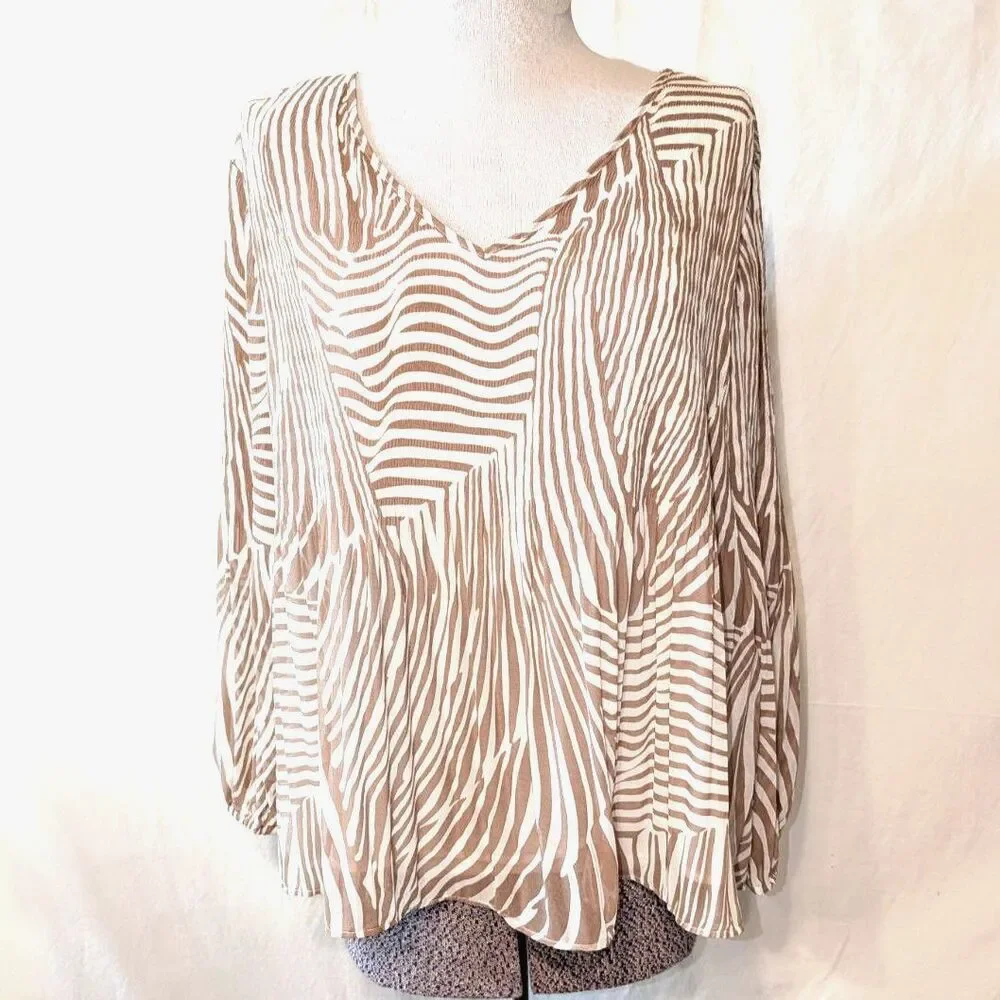 Chico's Zebra Print Blouse, size 3 - Picture 1 of 6